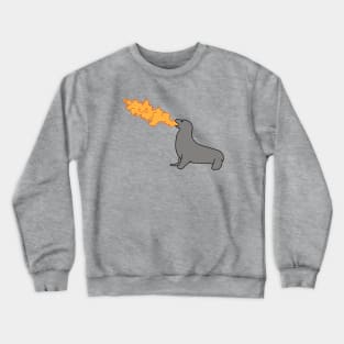 Flame Throwing Sea-Lion Crewneck Sweatshirt